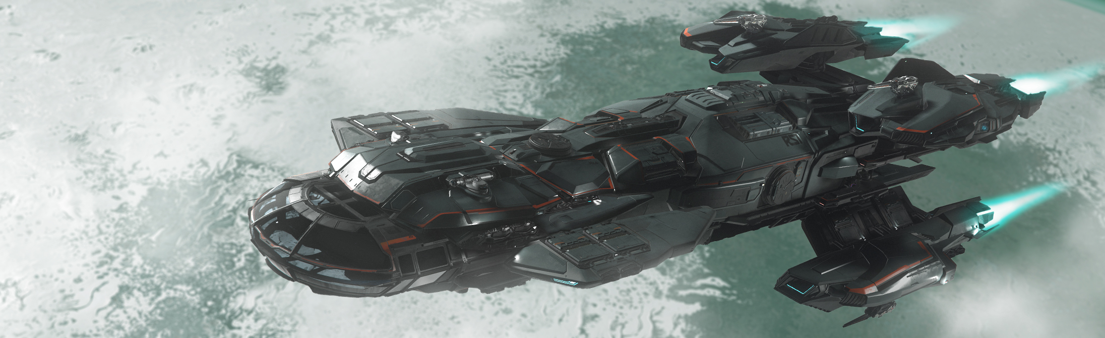 A spacecraft in the Star Citizen universe